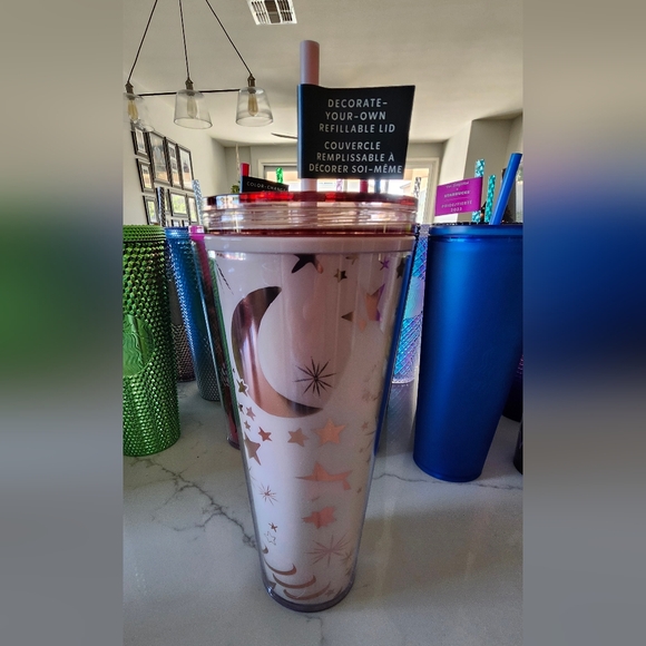 Starbucks pink celestial star and moon tunbler cup - Picture 1 of 2